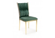 Krzesło na złotych nogach z tkaniny velvet konami
