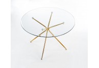 Stół szklany okrągły 110 cm Rondo, stół okrągły 110 cm rondo, stół do salonu szklany