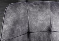 Krzesło szare z funkcją obracania 180 Padma, krzesła szare z aksamitu Padma