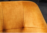Żółte krzesła tapicerowane aksamitem Padma, krzesła z funkcją obracania Padma