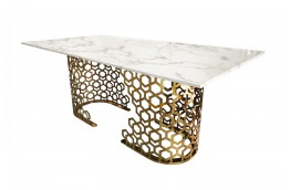 Stół na złotej nodze 200 x 100 cm Jasmine