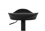 czarny hoker z tworzywa flint, czarne stołki barowe flint