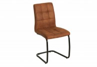 krzesło nowoczesne , krzesło na płozach , krzesło szare, krzesło z mikrofibry , krzesło brązowe