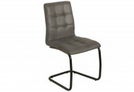krzesło nowoczesne , krzesło na płozach , krzesło szare, krzesło z mikrofibry , krzesło brązowe