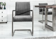 szare krzesła do salonu luis, krzesła na płozach luis, krzesła tapicerowane
