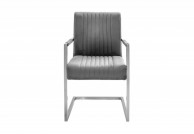 szare krzesła do salonu luis, krzesła na płozach luis, krzesła tapicerowane