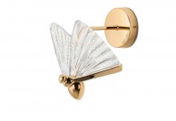 Lampa ścienna złota Butterfly S, dekoracyjny kinkiet złoty butterfly, lampy ścienne złote