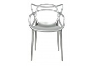 Krzesło LUXO srebrne, krzesła z tworzywa srebrne, srebrne krzesła luxo