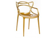 Krzesła plastikowe złote luxo, krzesła z tworzywa złote luxo