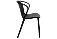 Krzesło nowoczesne sparks, czarne krzesłą z tworzywa sparks, krzesła plastikowe czarne