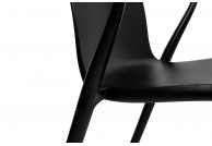 Krzesło nowoczesne sparks, czarne krzesłą z tworzywa sparks, krzesła plastikowe czarne