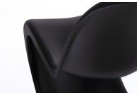 Oryginalne krzesło z tworzywa czarne Hover, czarne krzesła z tworzywa hover
