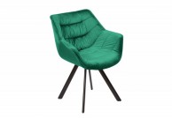 krzesła tapicerowane aksamitem Legend, krzesła zielone z aksamitu Legend, krzesła do jadalni