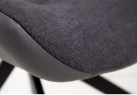  czarne krzesła tapicerowane Divani, krzesła do jadalni czarne, krzesła divani