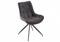  czarne krzesła tapicerowane Divani, krzesła do jadalni czarne, krzesła divani