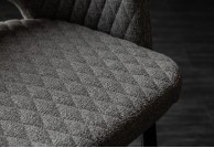 szare krzesła tapicerowane tkaniną paris, szare krzesła do salonu paris