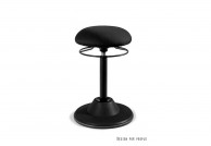 Stołek balansujący czarny Carmen, czarny stołek barowy, stołek balansujący carmen czarny