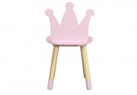 krzesło dziecięce różowe, krzesło dla dziewczynki różowe korona