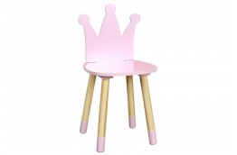 Krzesło dziecięce różowe Crown