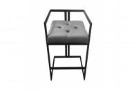 Krzesło barowe na czarnym stelażu Lori, krzesła barowe loft, hokery barowe loft