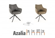 Krzesła z ekoskóry z funkcją obracania 180 stopni Azalia, krzesła tapicerowane ekoskórą, krzesła do jadalni z ekoskóry