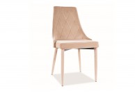 Krzesło nowoczesne velvet, beżowe krzesła trix, krzesła do salonu