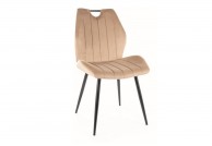 Krzesło tapicerowane tkanina velvet Arco, krzesła do jadalni arco velvet