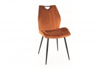 Krzesło tapicerowane tkanina velvet Arco, krzesła do jadalni arco velvet