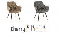 Krzesła tapicerowane skórą syntetyczną Cherry, krzesła do salonu z ekoskóry cherry, krzesła do jadalni ekoskóra