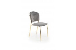 Krzesła na złotych nogach z tkaniny velvet Bastien