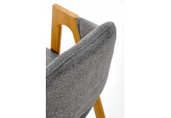 Szare krzesło nowoczesne hako - tkanina, krzesła do jadalni, krzesła tapicerowane tkanina