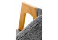 Szare krzesło nowoczesne hako - tkanina, krzesła do jadalni, krzesła tapicerowane tkanina