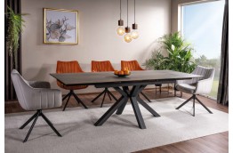 Stół rozkładany do jadalni Magnet / ceramika efekt drewna 160-240 cm