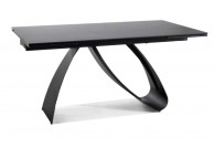 Stół rozkładany 160-240 cm włoska ceramika Diuna Ceramic, czarny stół ceramiczny, stoły do jadalni ceramiczne
