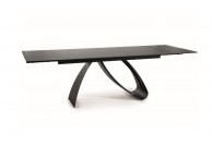Stół rozkładany 160-240 cm włoska ceramika Diuna Ceramic, czarny stół ceramiczny, stoły do jadalni ceramiczne