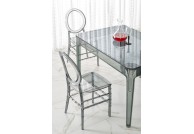 Stół transparentny czarny 120x80 cm Yvo, stoły szklane 120 cm, stoły przezroczyste szklane yvo