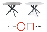 Okrągły stół biały, ceramiczny 120 cm Talia, okrągłe stoły białe 120 cm talia