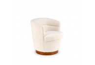 Kremowy fotel wypoczynkowy z tkaniny boucle Amy, fotel do sypialni boucle amy, fotel do przedpokoju amy