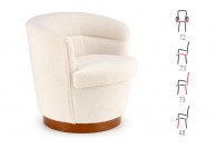 Kremowy fotel wypoczynkowy z tkaniny boucle Amy, fotel do sypialni boucle amy, fotel do przedpokoju amy