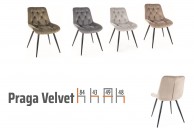 Krzesło tapicerowane Praga Velvet, krzesła do jadalni praga, krzesła welurowe