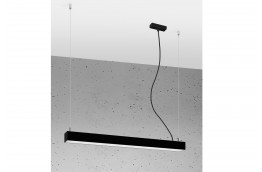 Czarna lampa wisząca podłużna Pinne 67, 3000K, czarne lampy wiszące podłużne pinne 67