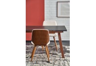 Krzesło tapicerowane kremowe Bay, krzesła tapicerowane nowoczesne, krzesła kremowe, krzesła ze sklejki orzech