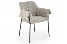 Krzesło tapicerowane popielate Duff, krzesło nowoczesne , krzesło tapicerowane , krzesło do salonu , krzesło do jadalni