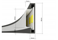 Lampa wisząca złoty połysk 78 cm  RIO LED 3000K, lampy wiszące złoty połysk okrągłe rio, lampy wiszące led