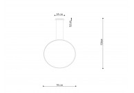 Lampa wisząca złoty połysk 78 cm  RIO LED 3000K, lampy wiszące złoty połysk okrągłe rio, lampy wiszące led