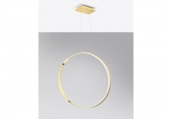 Lampa wisząca złoty połysk 78 cm  RIO LED 3000K, lampy wiszące złoty połysk okrągłe rio, lampy wiszące led