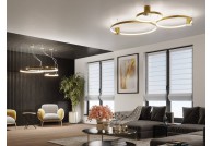 Lampa wisząca złoty połysk 78 cm  RIO LED 3000K, lampy wiszące złoty połysk okrągłe rio, lampy wiszące led