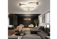 Lampa wisząca złoty połysk 78 cm  RIO LED 3000K, lampy wiszące złoty połysk okrągłe rio, lampy wiszące led