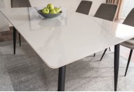 Prostokątny stół ceramiczny biało czarny Rion, stoły ceramiczne rion