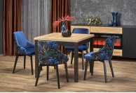 Krzesło tapicerowane w kwiaty, krzesła drewniane, krzesła do jadalni endo, krzesła nowoczesne